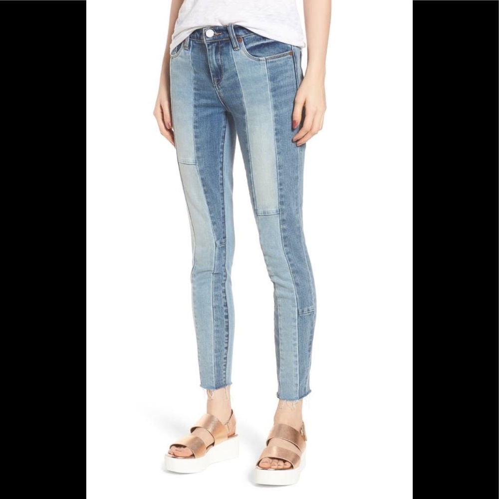 Blank NYC Reade Patchwork Crop Jeans